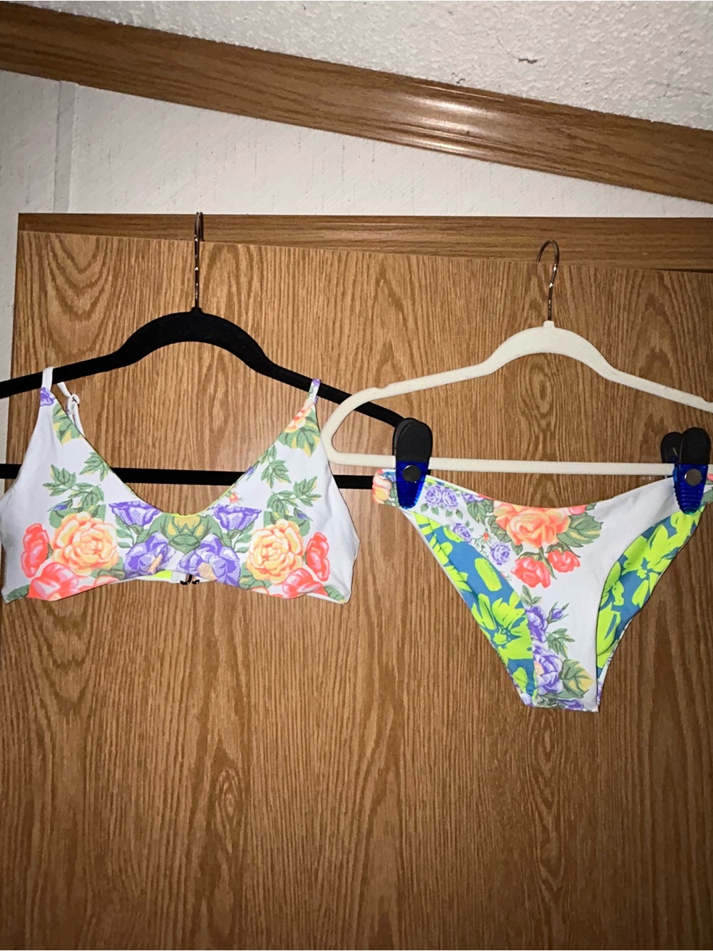 New, Maaji Floral Print Two-Piece Cheeky Bikini Swimsuit Set